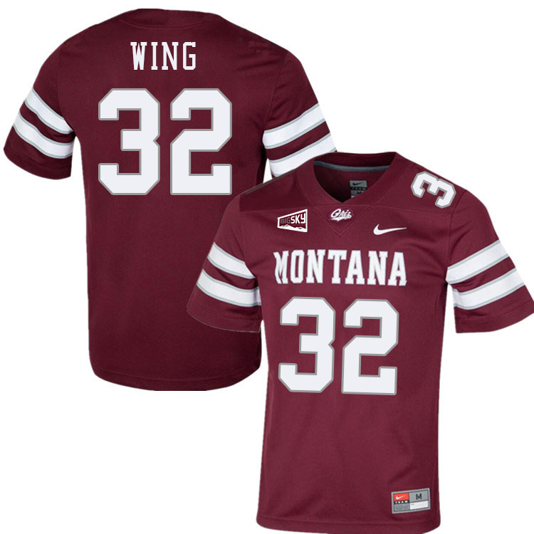 Peyton Wing Montana Jersey,University Of Montana Grizzlies #32 Peyton Wing Jersey Stitched-Maroon